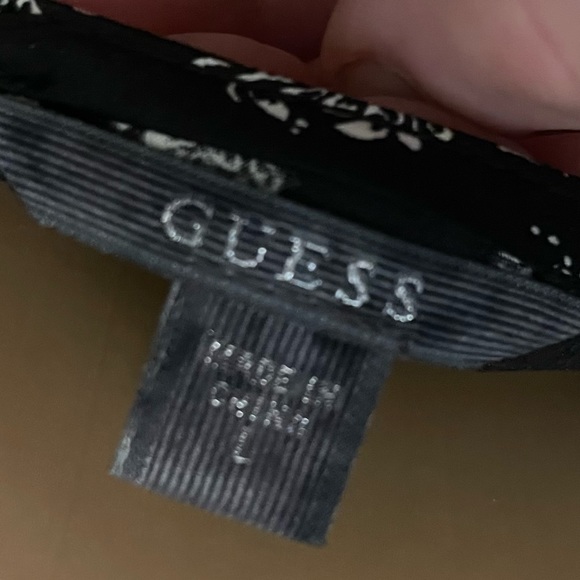 NWT Guess Black Floral High Low Slip Dress Size Large - Picture 10 of 16